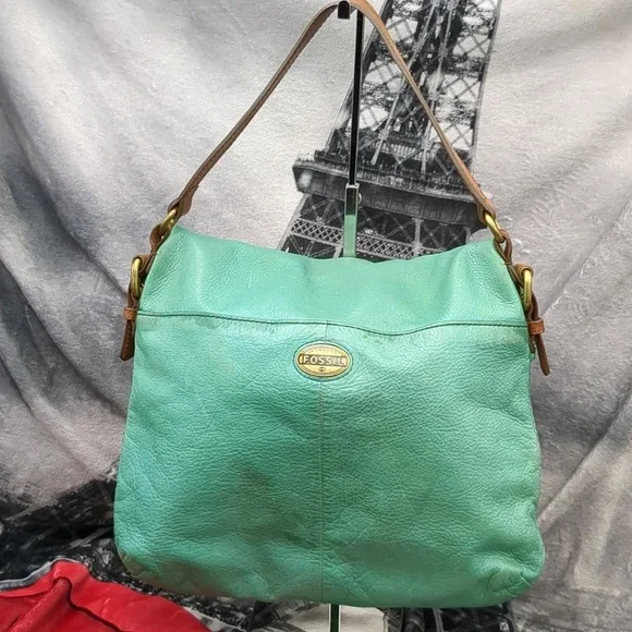 Fossil green leather purse - Picture 2 of 14